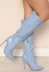 Blue croc boots